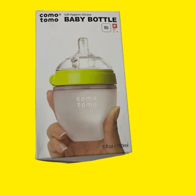 150ML Como Tomo Baby Bottle Silicone Anti Colic Infant Feeding Slow Flow #26 (AR - Image 1 of 4