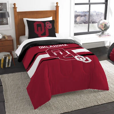 Conjunto de edredom e farsa Oklahoma Sooners Tide oficialmente licenciado pela NCAA - Imagem 1 de 3