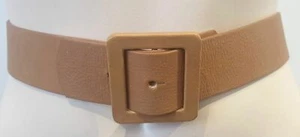 MARNI Hecho en Italia Diseñador Para Mujer Camello Cuero Bronceado Hebilla Detalle Cinturón M - Imagen 1 de 7