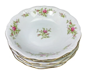 5 zuppiere poco profonde Johann Haviland Baviera Germania muschio rosa rosa fuori produzione - Foto 1 di 6