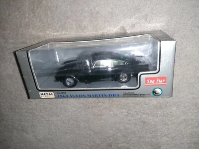 1: 18 压铸全新带盒 1963 年阿斯顿·马丁 DB5 汽车太阳星金属黑色收藏有限公司 — 第 1/4 张图片