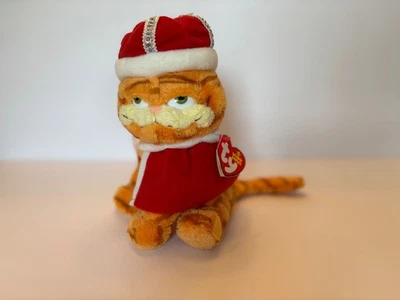 VTG 2006 ty Beanie Babies Garfield His Majesty  7" Plush Stuffed Animal King - Image 1 of 4