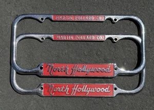 40er 50er Martin Pollard Co Chevrolet North Hollywood CA Händler Lizenz Rahmen Vintage - Bild 1 von 9