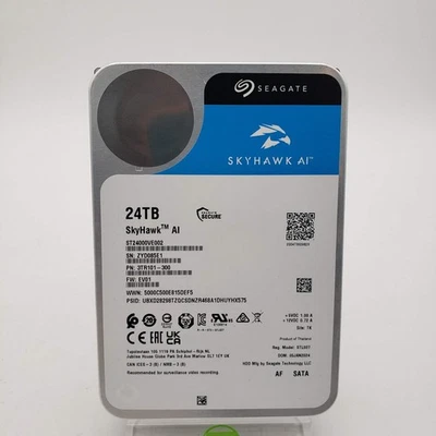 Seagate 3.5" Skyhawk 24tb SATA 6Gb/s SSD ST24000VE002 - Image 1 of 4