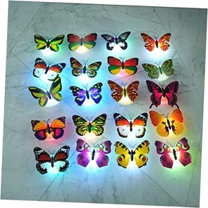 LED Butterfly Night Lights, 40Pcs 3D Glowing Butterfly Decoration Light - Picture 1 of 7