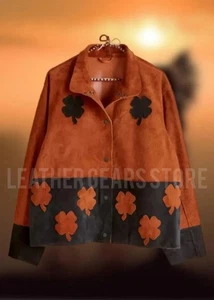 Handmade Vintage Wildleder Fransen Jacke Western Boho Cowgirl Mantel - Bild 1 von 4