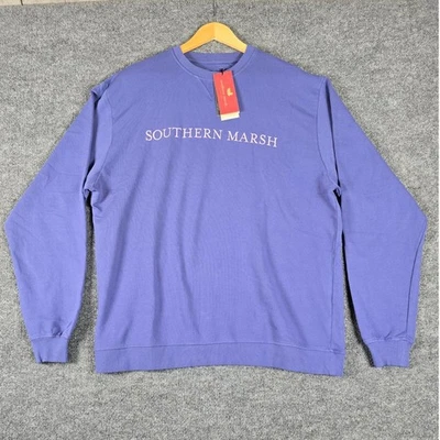 Sudadera Southern Marsh SEAWASH índigo cuello redondo pulóver para hombre talla mediana  Foto 1 de 4