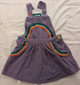 Mini Boden Cord Pullover Kleid Lila Regenbogen Größe 2-3 y 98 cm - Bild 1 von 13