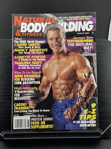 Revista de culturismo autografiada firmada por Clark Bartram películas estrella del fitness de televisión - Imagen 1 de 2