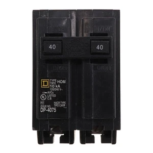 SQUARE D HOM240 STECKSCHUTZSCHALTER, 2-POLIG, 40A, 120/240V - Bild 1 von 4