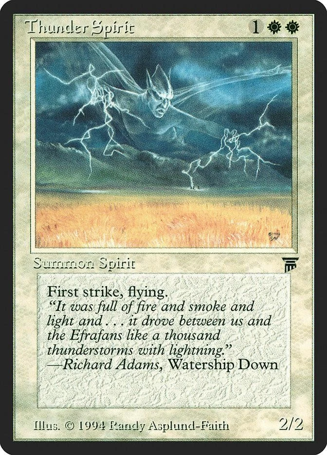 Magic MTG Legends Thunder Spirit HEAVILY PLAYED HP - Image 1 of 1