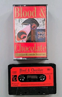 Elvis Costello & the Attractions - Blood & Chocolate UK Audio Cassette ~ Album - Image 1 of 4