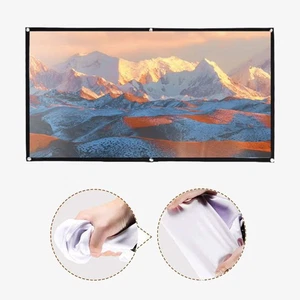 16:9 Projector Screen Projector Curtain 60/72/84/100/120 Inch HD Display Scree a - Bild 1 von 17
