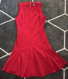 Tommy Hilfiger Women's Fit & Flare Dress, Scarlet, 8 - Picture 1 of 3