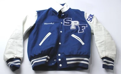 Holloway Adult Scotch Plains Raiders Varsity Letterman Jacket CL8 Blue Small - Image 1 of 4
