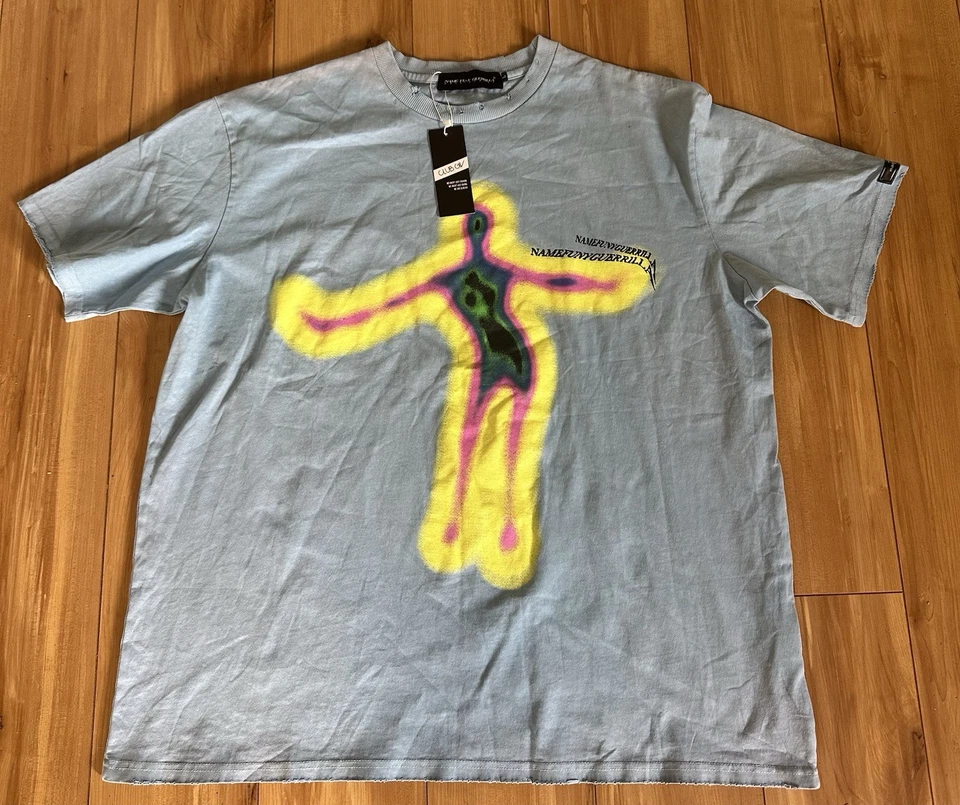 Name Funy Guerilla Aelfric Eden Men's T-Shirt Size L Baggy Distressed - Image 1 of 4