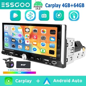 DAB 4+64G Autoradio 1DIN 6.9" Android 14 Carplay GPS NAVI Wifi BT SWC FM RDS KAM - Bild 1 von 13