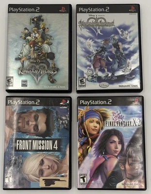 PS2 Squaresoft Lot: Final Fantasy X-2 Kingdom Hearts 2 & Re:chained Front 4 JRPG - Image 1 of 4