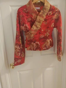 Combinaison Hanfu Kimono Tang Femme Broderie Fait Main Rouge Ancienne Asie Culture Chinoise - Photo 1/5