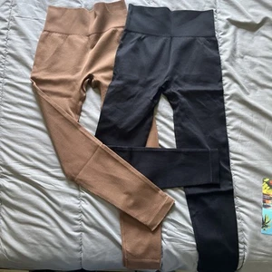 OQQ  2 pzs. Ribbed Seamless Workout High Waist Athletic Pants Size MÉDIUM  - Picture 1 of 6