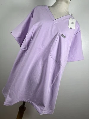 New Figs Catarina One Pocket Scrub Top 3XL Lilac Purple Short Sleeve Woman G2 - Image 1 of 4