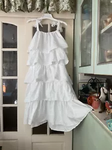 BNWT White sz 18 Tiered long strappy Dress Boohoo - Picture 1 of 4
