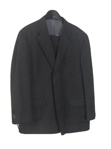Traje de hombre gris oscuro ALFANI 2 piezas 40R 40 X 32 Lanerossi Frabic tejido en Italia - Imagen 1 de 7