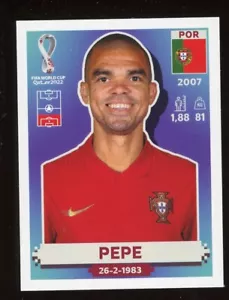 Adesivo Panini Mondiali FIFA 2022 Qatar PEPE Portogallo POR8 - Foto 1 di 1