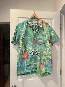 Camisa Hurley Para Hombre Talla XL Calce Clásico Hawaiano Tucán Piña Aloha Abotonada - Imagen 1 de 4