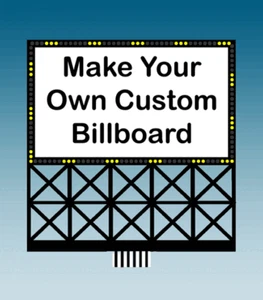Miller Engineering 442352 N/HO Scale Small Custom Billboard Illuminated Sign - Picture 1 of 1