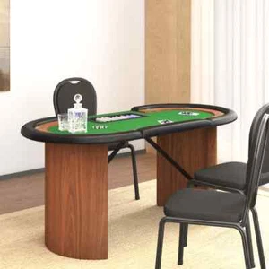 10-Player Poker Table with Chip Tray Green 160x80x75 cm vidaXL - Picture 1 of 6