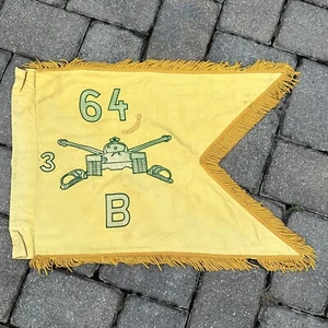 ORIGINAL Vietnam War US 64th Armored Cavalry Guide On Flag Unit Banner - Picture 1 of 3