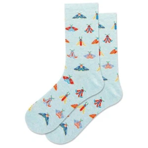 Womens Bugs Crew Sock 9-11 Mint Melange - Picture 1 of 2