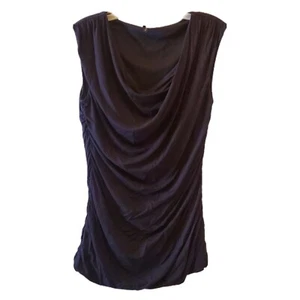 Maurices Gathered Front Sleeveless Top Blouse High Neck Stretch Size Medium - Picture 1 of 9