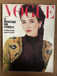 VOGUE Paris Magazine Isabelle Adjani November 1988 Vintage French Fashion - Picture 1 of 2