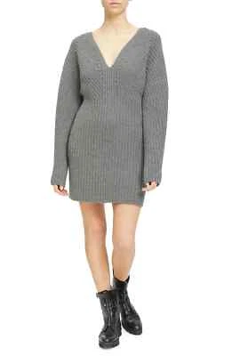 Vestido suéter gris de lana y cachemir esculpido Theory para mujer talla L precio de venta sugerido por el fabricante $475 Foto 1 de 3