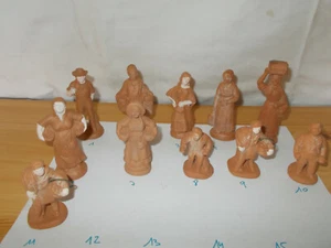 ANCIEN 11 santons de CRÈCHE 4 RICHARD AIX 6 CM 7X 9cm vendu à l'unité à peindre - Picture 1 of 21