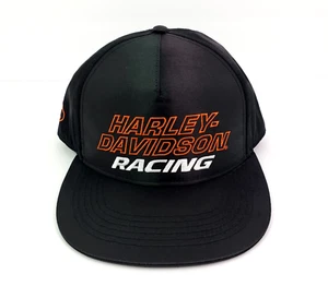 Gorra Harley Davidson Racing Screamin Eagle para hombre talla única negra satinada con cierre a presión - Imagen 1 de 8