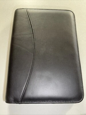 ROYCE CREMALLERA COMPACTA A5 CARTERA DE ESCRITURA EJECUTIVA NEGRA NAPA PREMIUM Foto 1 de 4