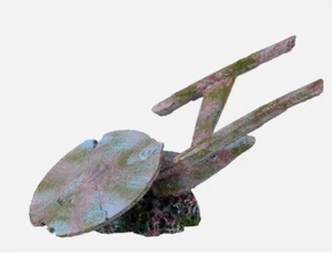 Sunken Space Ship UFO Enterprise Aquarium Ornament Small 5" - Picture 1 of 1