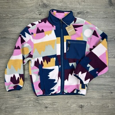 Patagonia Synchilla Full Zip Jacket Size Small Womens Frontera Marble Pink Blue - Image 1 of 4