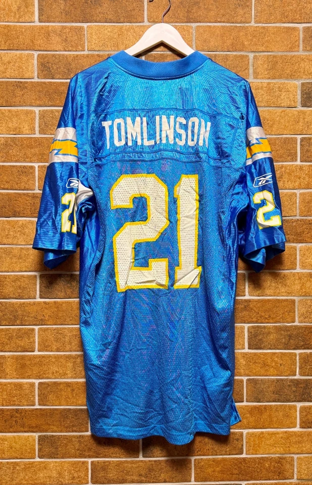 CAMISETA REEBOK DE FÚTBOL AMERICANO DE LA NFL DE SAN DIEGO CHARGERS LaDAINIAN TOMLINSON #21 Talla L Foto 1 de 4
