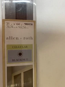 Allen + Roth 31-in x 64-in Gray Blackout Cordless Cellular shade - Picture 1 of 5