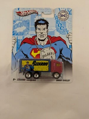 Hot Wheels Premium Nostalgic Brands DC Comics Hiway Hauler Bizarro Real Riders - Image 1 of 2