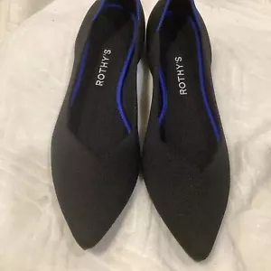 Rothy's The Point Ballerinas schwarz einfarbig gestrickt Textil spitze Zehenpartie Damen US 10 - Bild 1 von 11