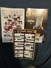 2022 ATLANTA BRAVES MAGNETIC SCHEDULE & PROGRAMS SGA OPENING NIGHT 4/7/22 & WS