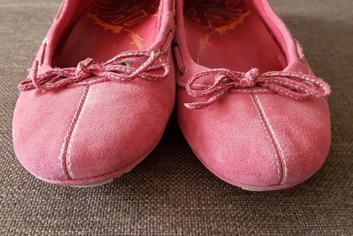 Mocassini Timberland comforia TM System balerine piatti rosa UK4.5 EU37.5 pelle scamosciata