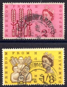 1963 SG634 - SG635 Freedom From Hunger Good Used - Picture 1 of 2