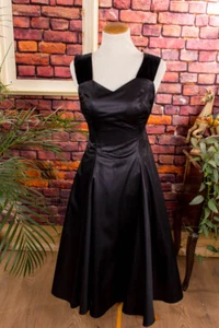 Vintage Tanzkleid schwarz Schimmer RADAR Gothic Rockabella Petticoatkleid XS - Bild 1 von 6