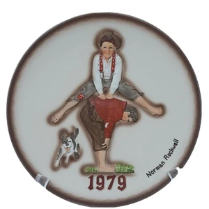Norman Rockwell "Leap Frog" Embossed Plate 1st Ed. Collectible Evening Post 1979 - Picture 1 of 10